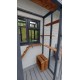 8ft long x 3ft wide x 7.5" tall Catio / Cat lean to Painted Grey